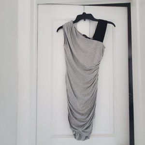 Stylish Gray Ruched Dress